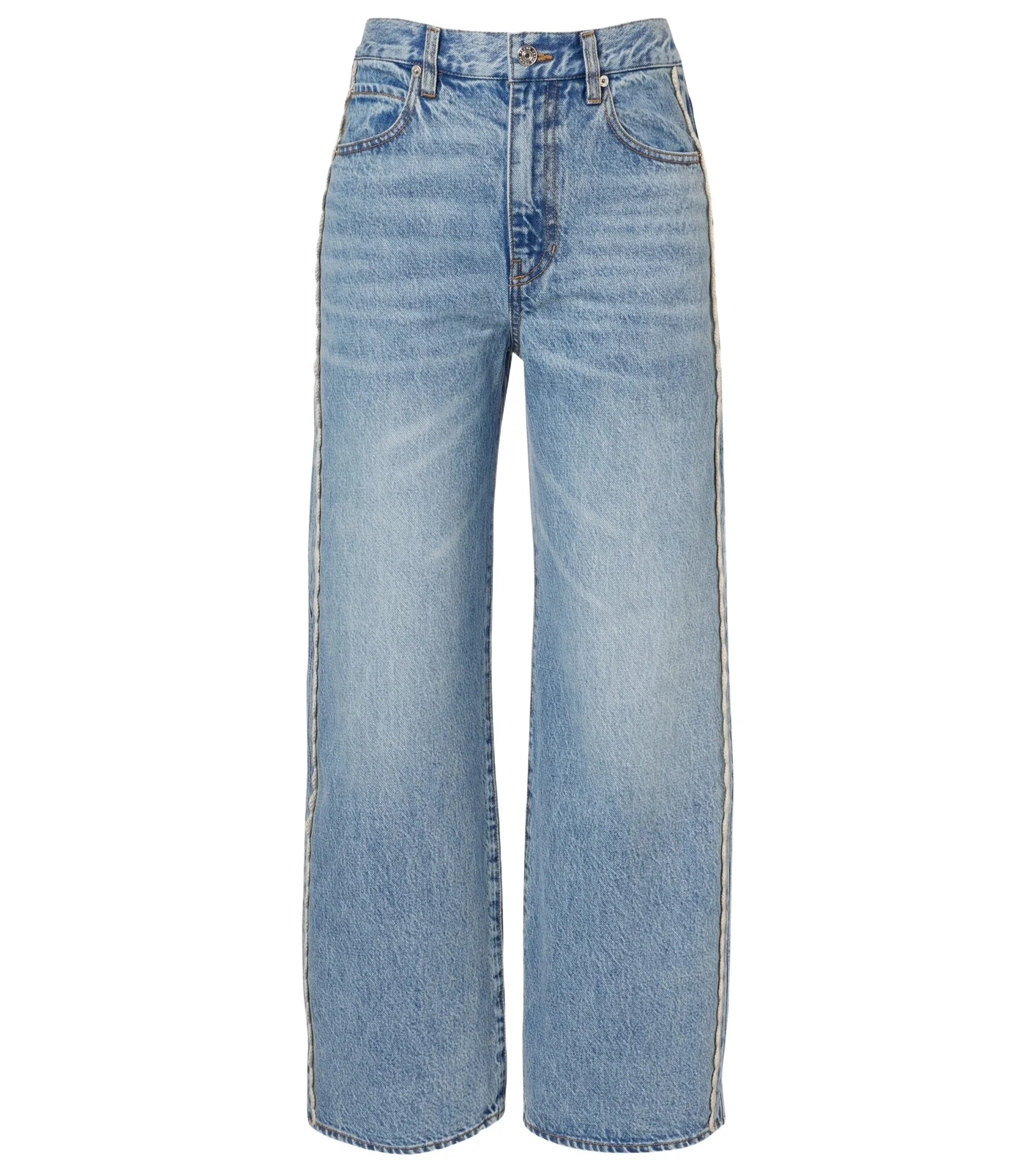 Crochet Bow cropped wide-leg jeans Crochet Bow cropped wide-leg jeans