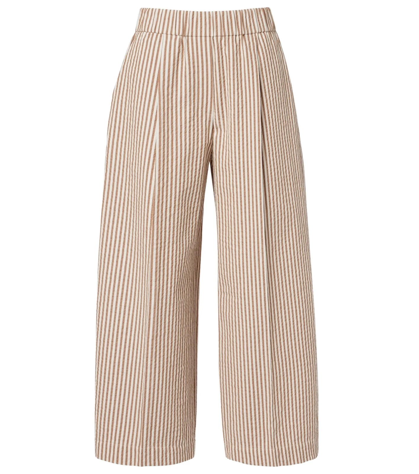 Striped cotton-blend wide-leg pants Striped cotton-blend wide-leg pants
