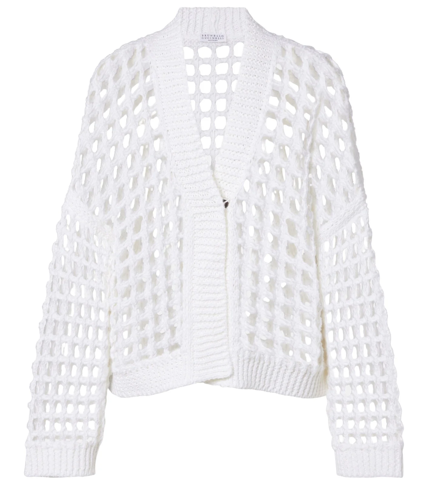 Open-knit cotton cardigan
