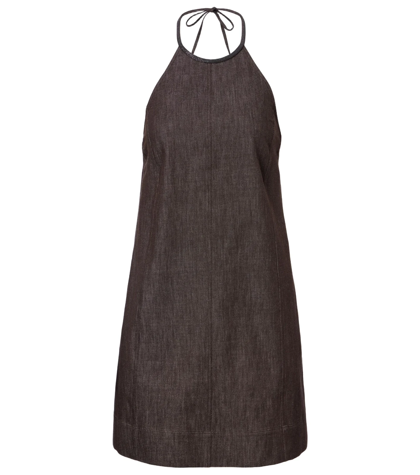 Halterneck open-back cotton minidress Halterneck open-back cotton minidress