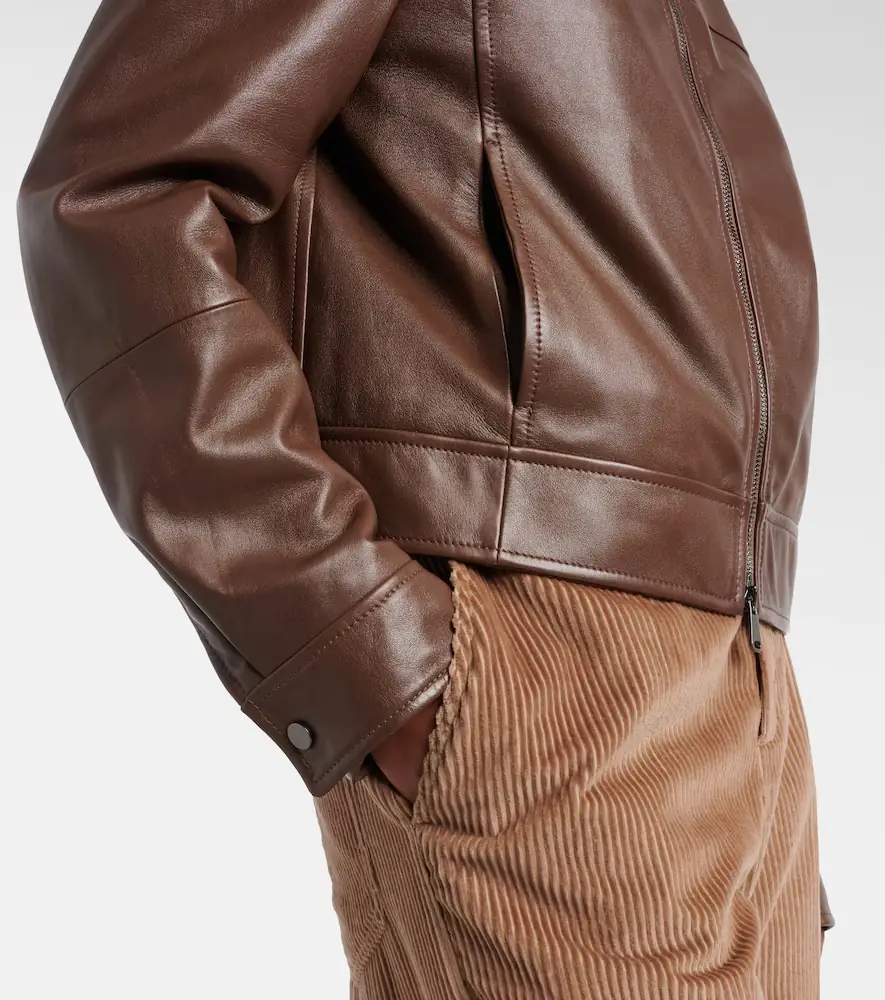 Brunello Cucinelli Leather jacket | Thumbnail 4