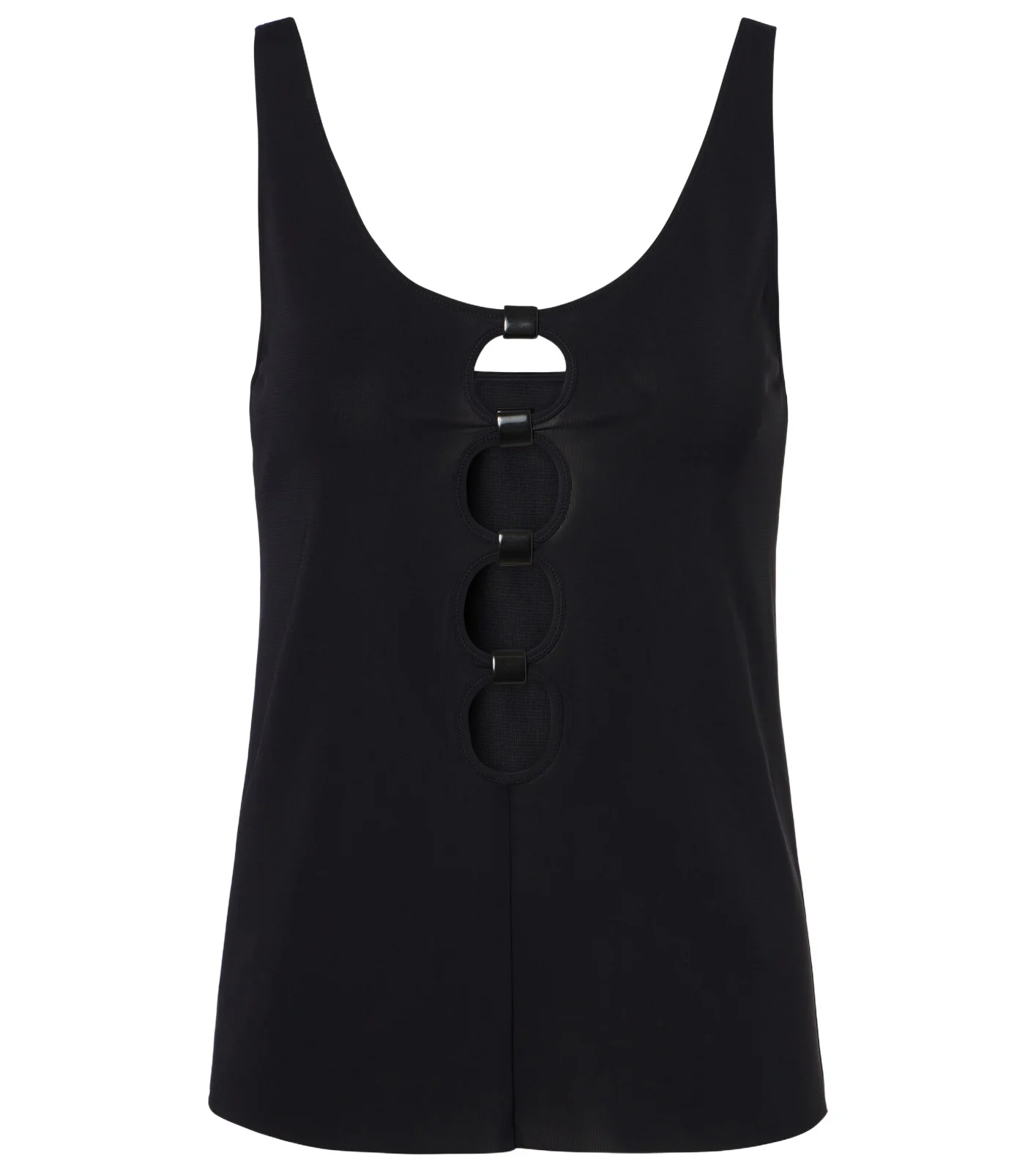 Curl cutout jersey top