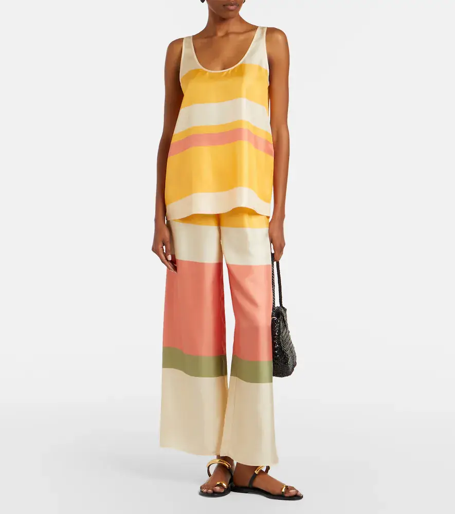 Eres Lollipop silk twill wide-leg pants | Thumbnail 3 Eres Lollipop silk twill wide-leg pants | Thumbnail 3