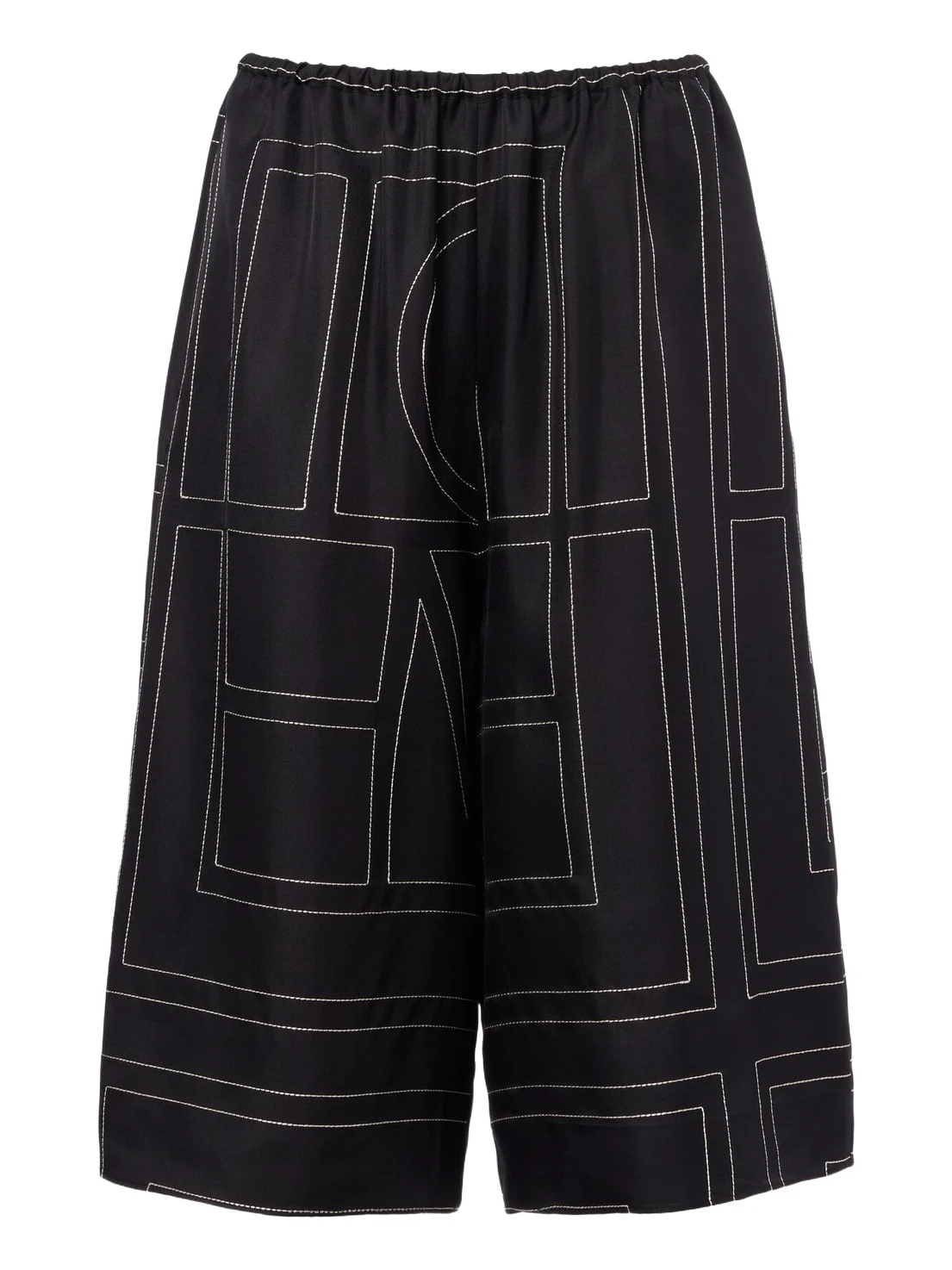 TOTEME Embroidered silk Bermuda shorts