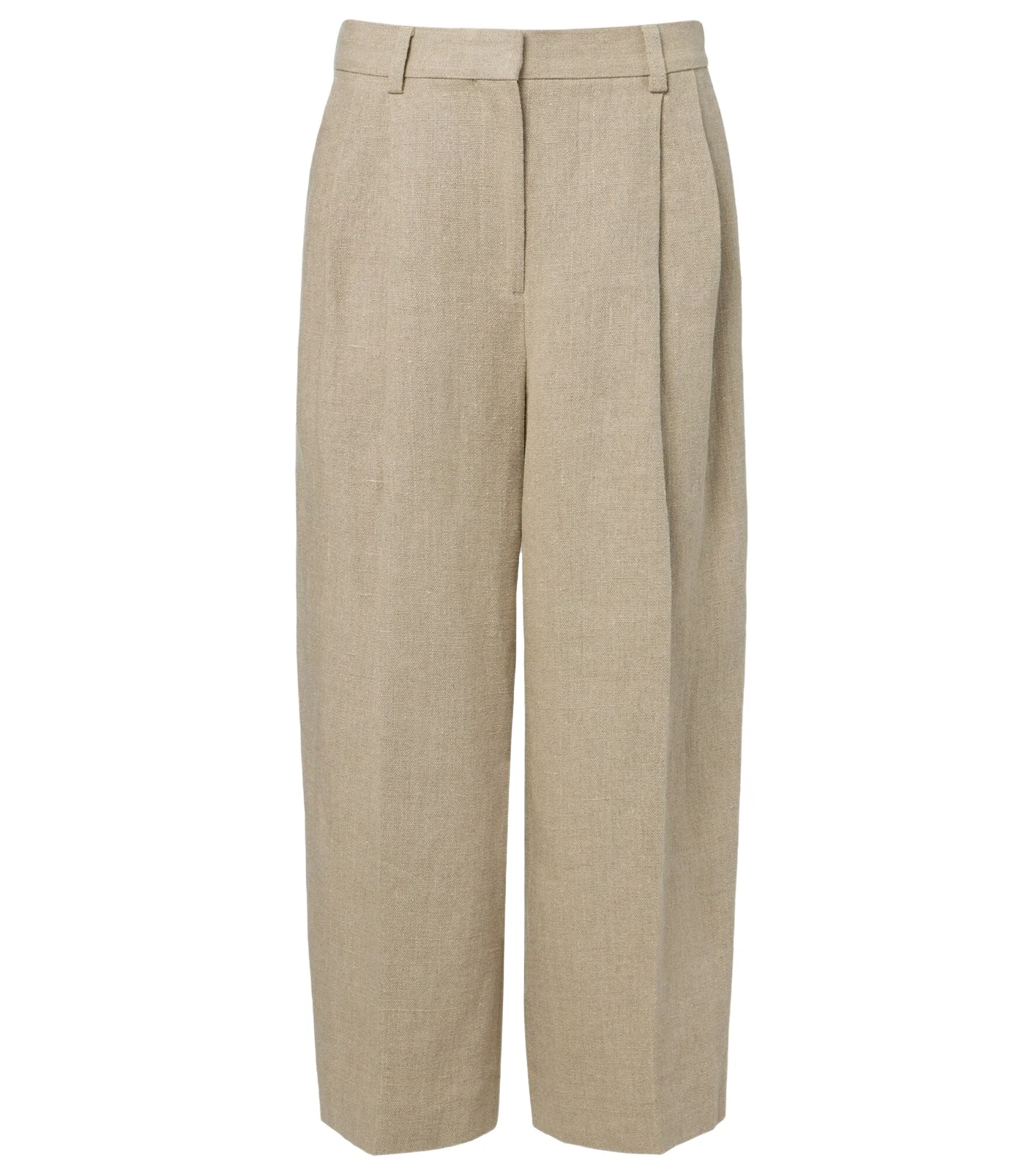 TOTEME Cropped linen wide-leg pants