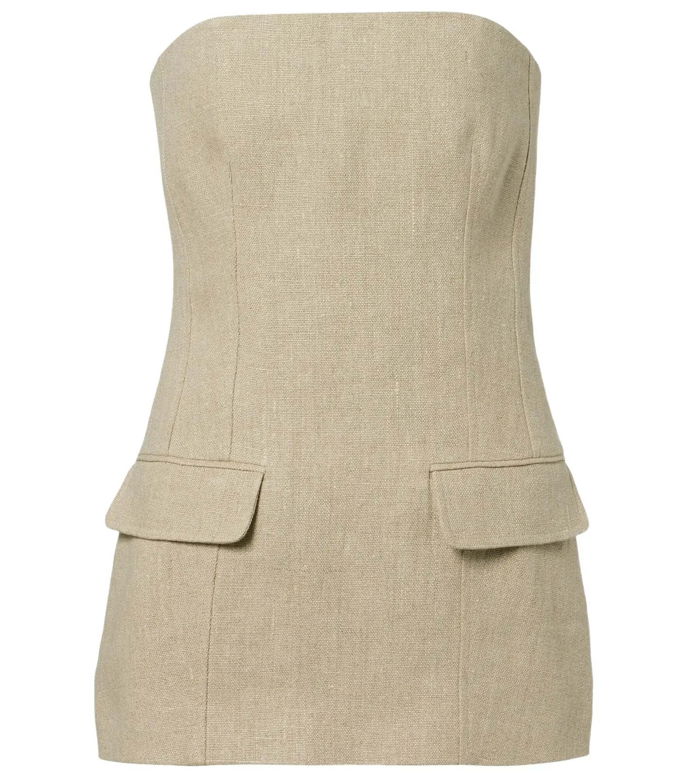 TOTEME Strapless linen bustier top
