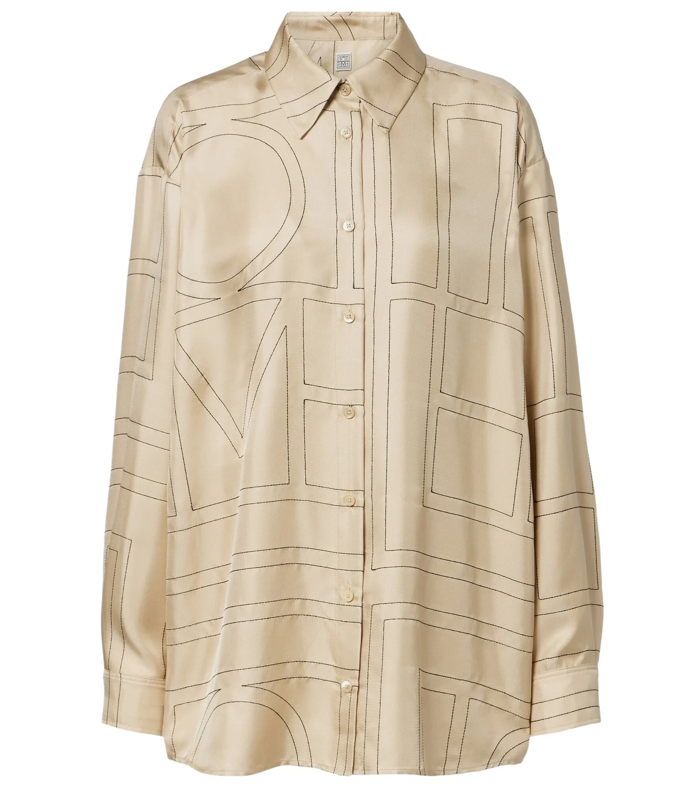 Embroidered silk satin shirt Embroidered silk satin shirt