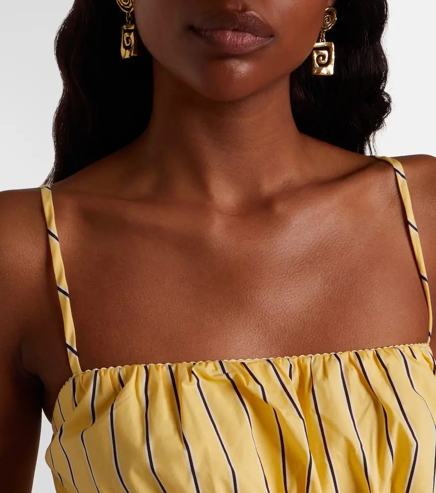 Staud Fiore striped cotton crop top | Thumbnail 2
