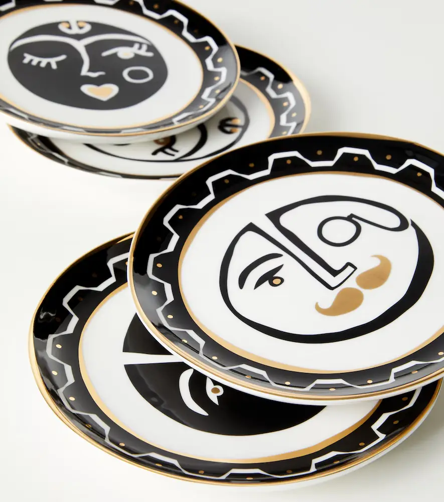 Jonathan Adler Marseilles set of 4 porcelain side plates | Thumbnail 4