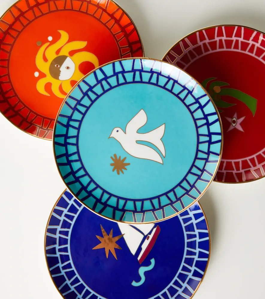 Jonathan Adler Playa set of 4 porcelain dessert plates | Thumbnail 3