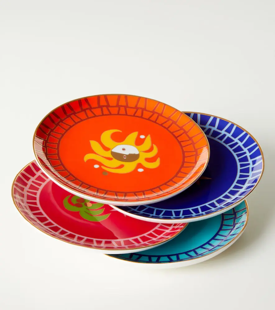 Jonathan Adler Playa set of 4 porcelain dessert plates | Thumbnail 4