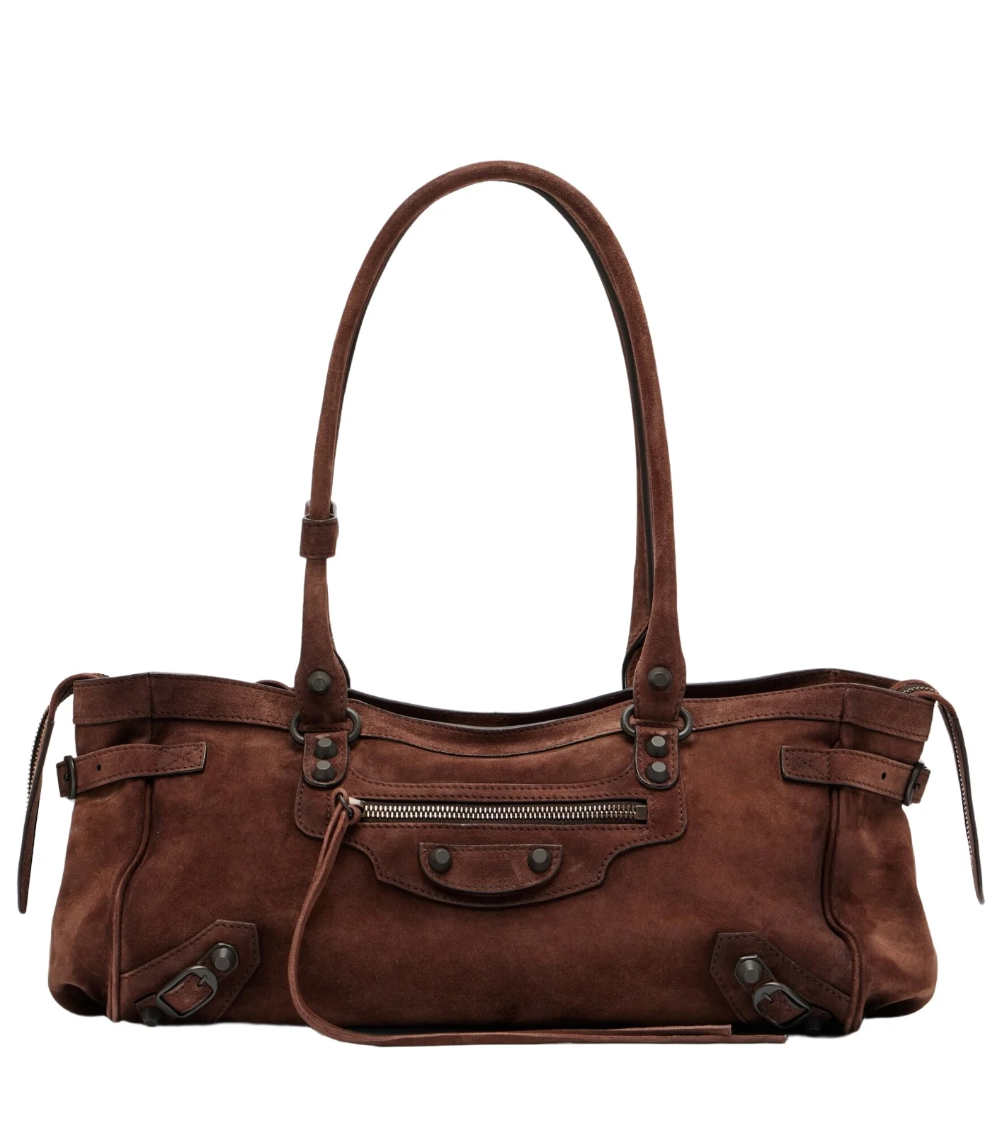 Le City East-West Small suede shoulder bag Le City East-West Small suede shoulder bag