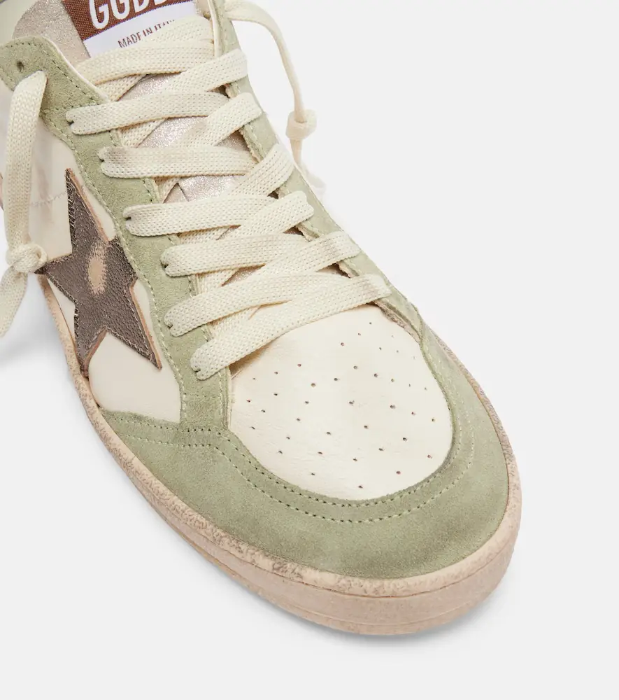 Golden Goose Ball Star suede-trimmed leather sneakers | Thumbnail 4 Golden Goose Ball Star suede-trimmed leather sneakers | Thumbnail 4
