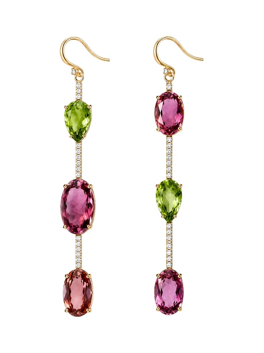 0.33ct Diamond 18K Gold Colors Drop Earrings 0.33ct Diamond 18K Gold Colors Drop Earrings