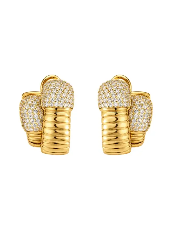 1.75ct Diamond 18K Gold Hoop Earrings 1.75ct Diamond 18K Gold Hoop Earrings