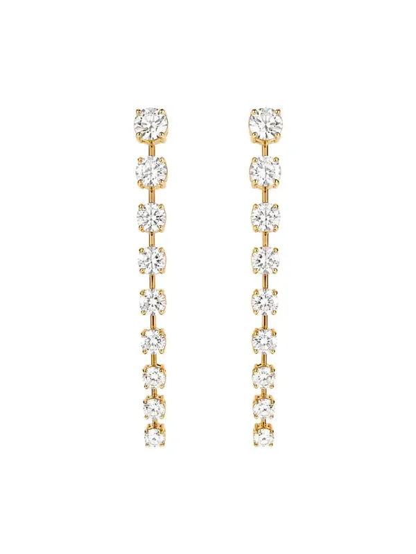 3.05ct Diamond 14K Gold Linear Drop Earrings 3.05ct Diamond 14K Gold Linear Drop Earrings