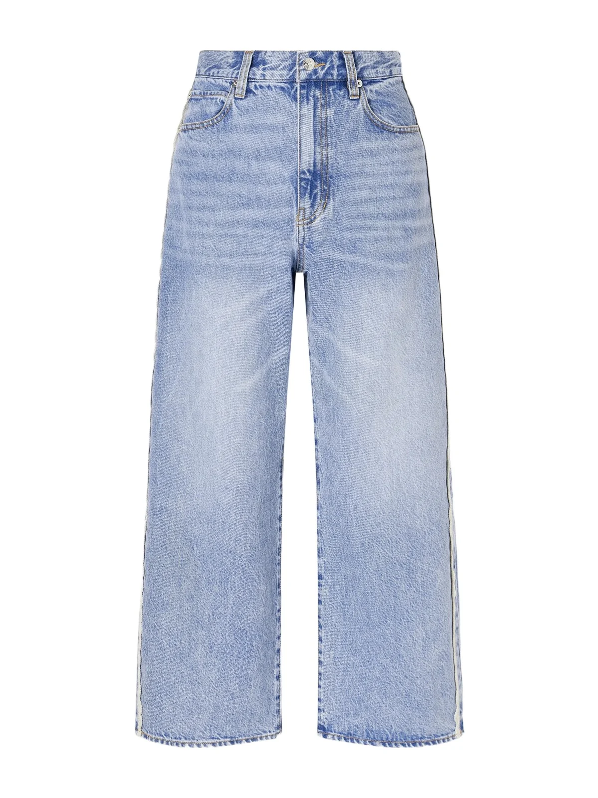 The Crochet Bow Crop High-rise Wide-leg Jeans The Crochet Bow Crop High-rise Wide-leg Jeans