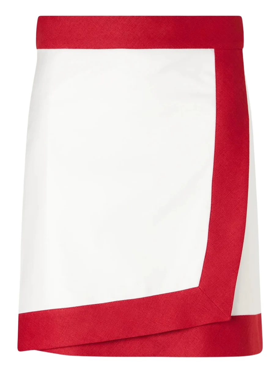 Woven Mini Wrap Skirt