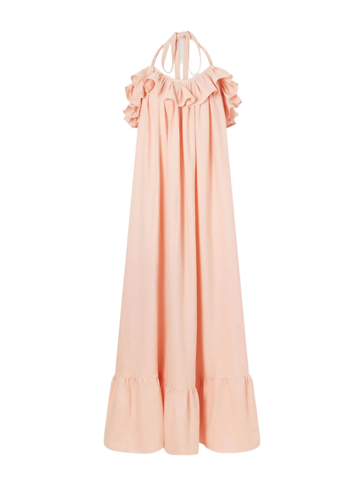 Ruffled Striped Cotton Maxi Dress Ruffled Striped Cotton Maxi Dress