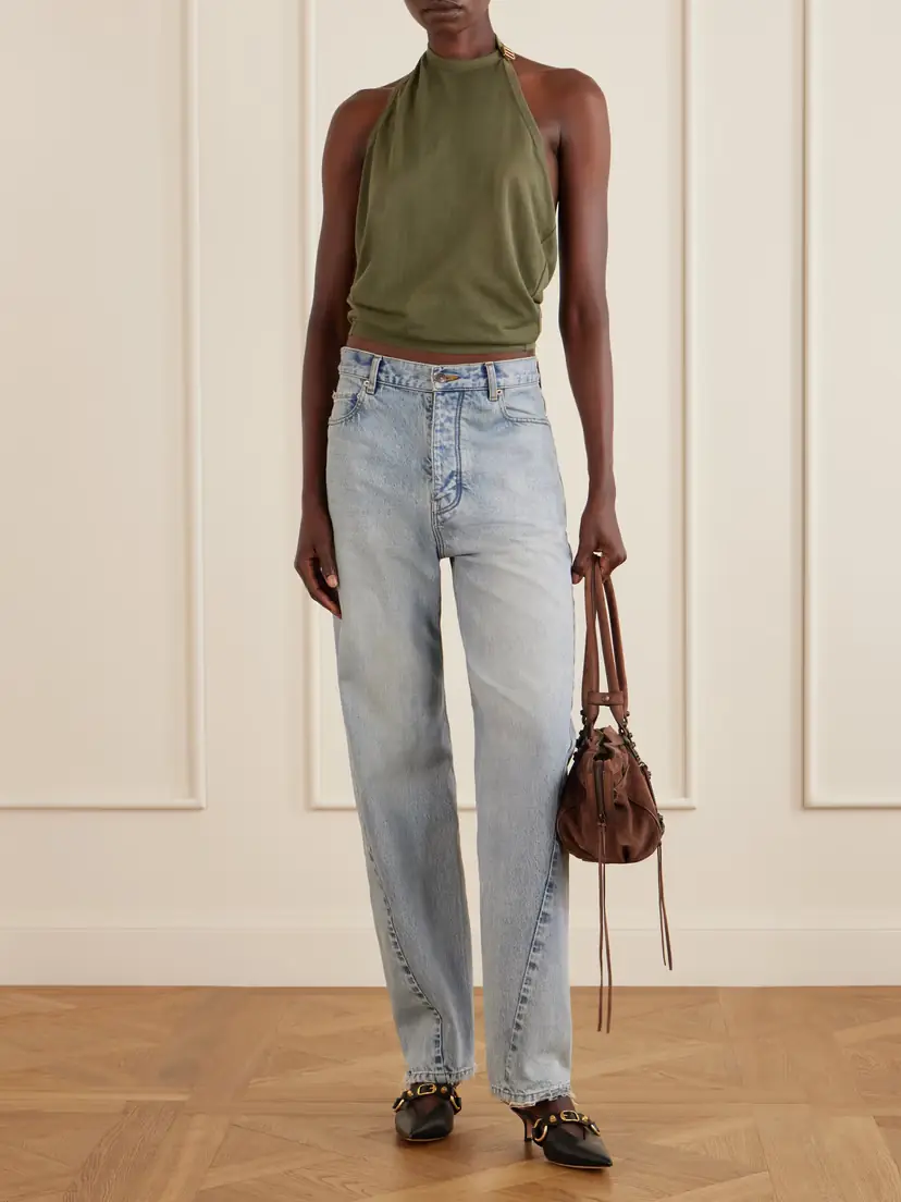 Balenciaga Cotton-blend Jersey Halterneck Top | Thumbnail 2