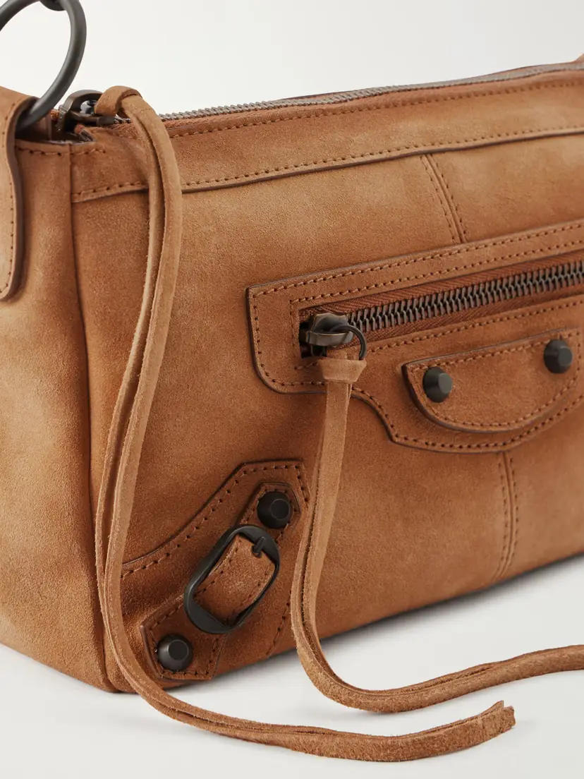 Balenciaga Le City Moto Mini Suede Shoulder Bag | Thumbnail 5