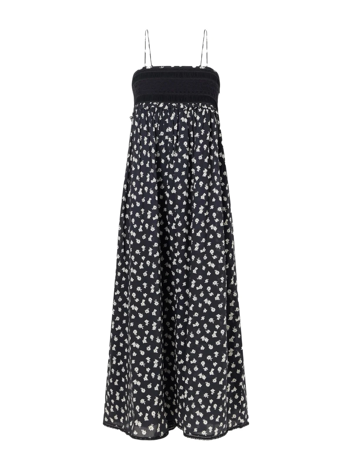Danielle Floral-print Lace-trimmed Cotton Maxi Dress Danielle Floral-print Lace-trimmed Cotton Maxi Dress