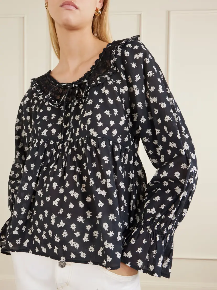 Posse Danielle Floral-print Cotton-voile Blouse | Thumbnail 5 Posse Danielle Floral-print Cotton-voile Blouse | Thumbnail 5