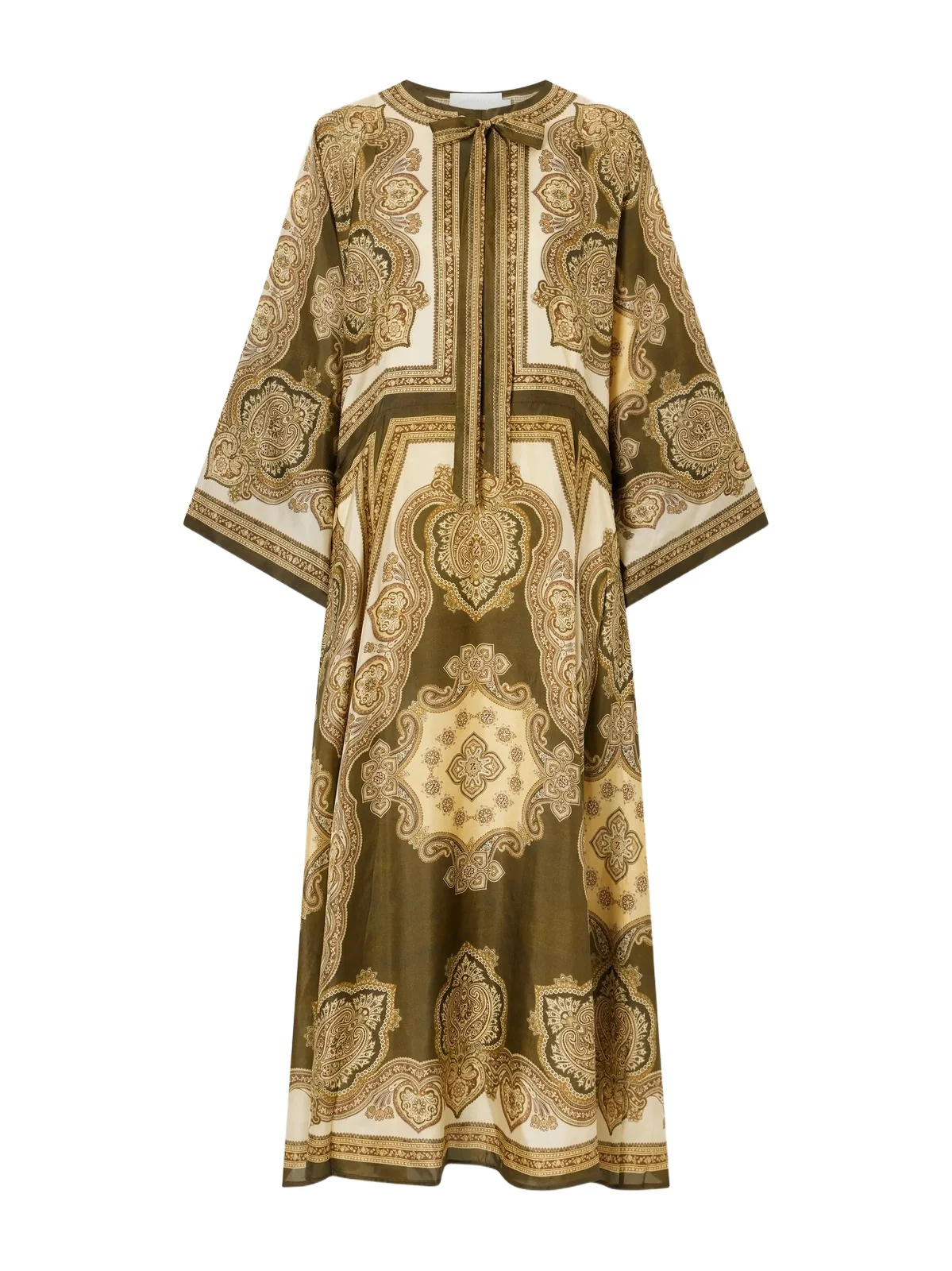 Mahon Printed Silk-satin Midi Dress