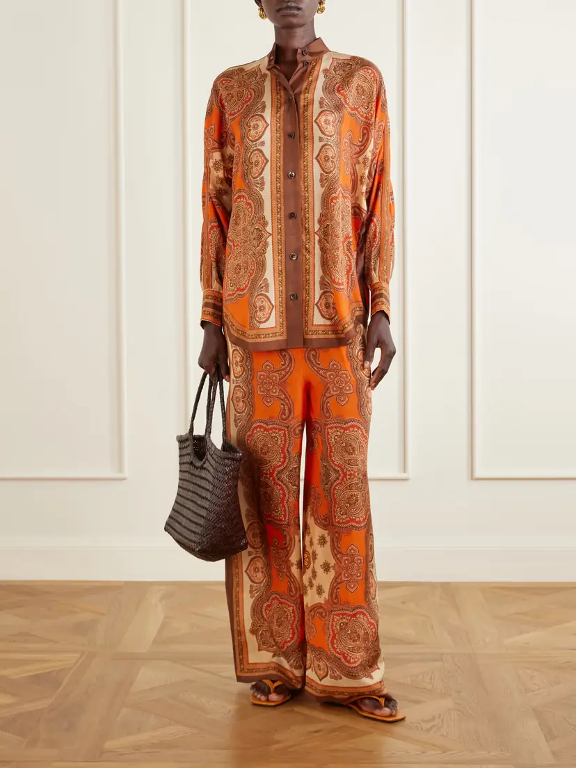Zimmermann Mahon Printed Silk-satin Wide-leg Pants | Thumbnail 2 Zimmermann Mahon Printed Silk-satin Wide-leg Pants | Thumbnail 2