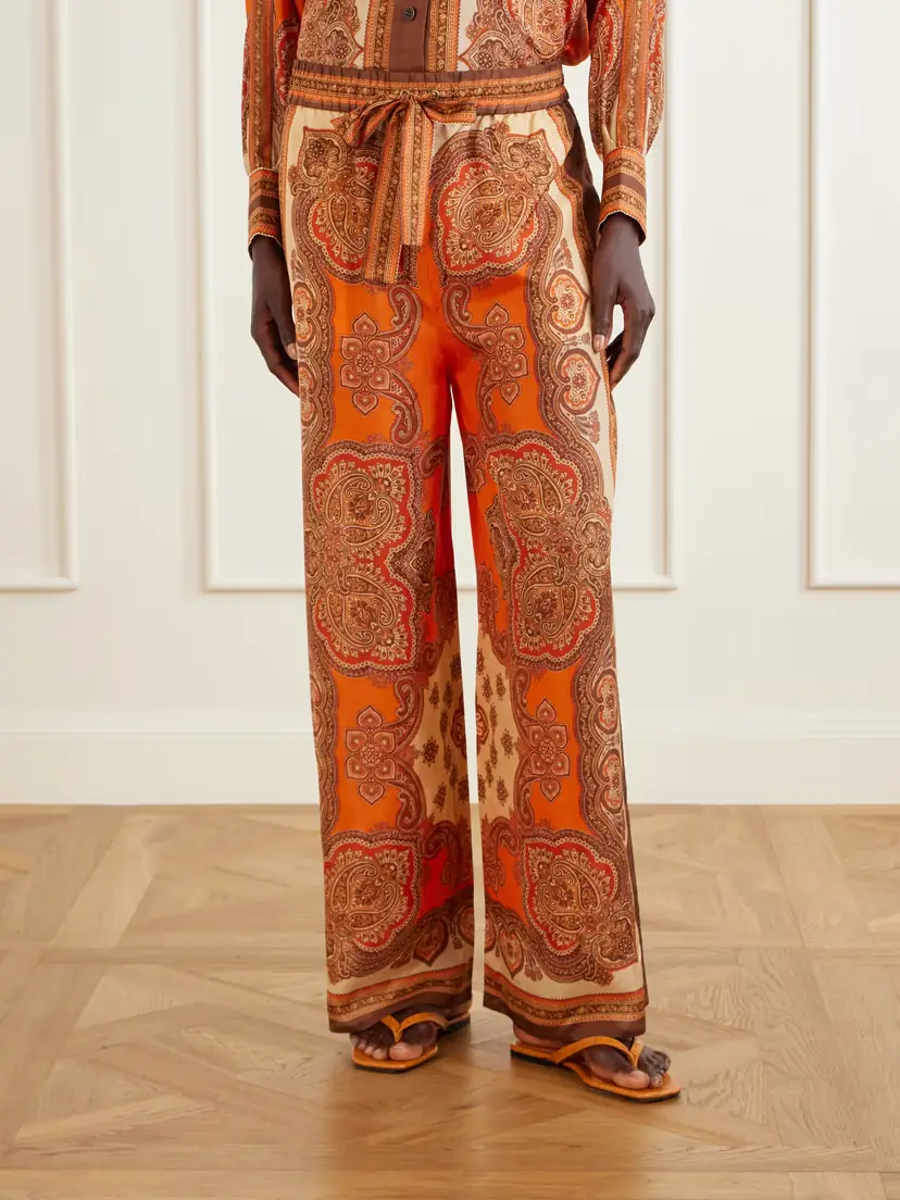 Zimmermann Mahon Printed Silk-satin Wide-leg Pants | Thumbnail 3 Zimmermann Mahon Printed Silk-satin Wide-leg Pants | Thumbnail 3