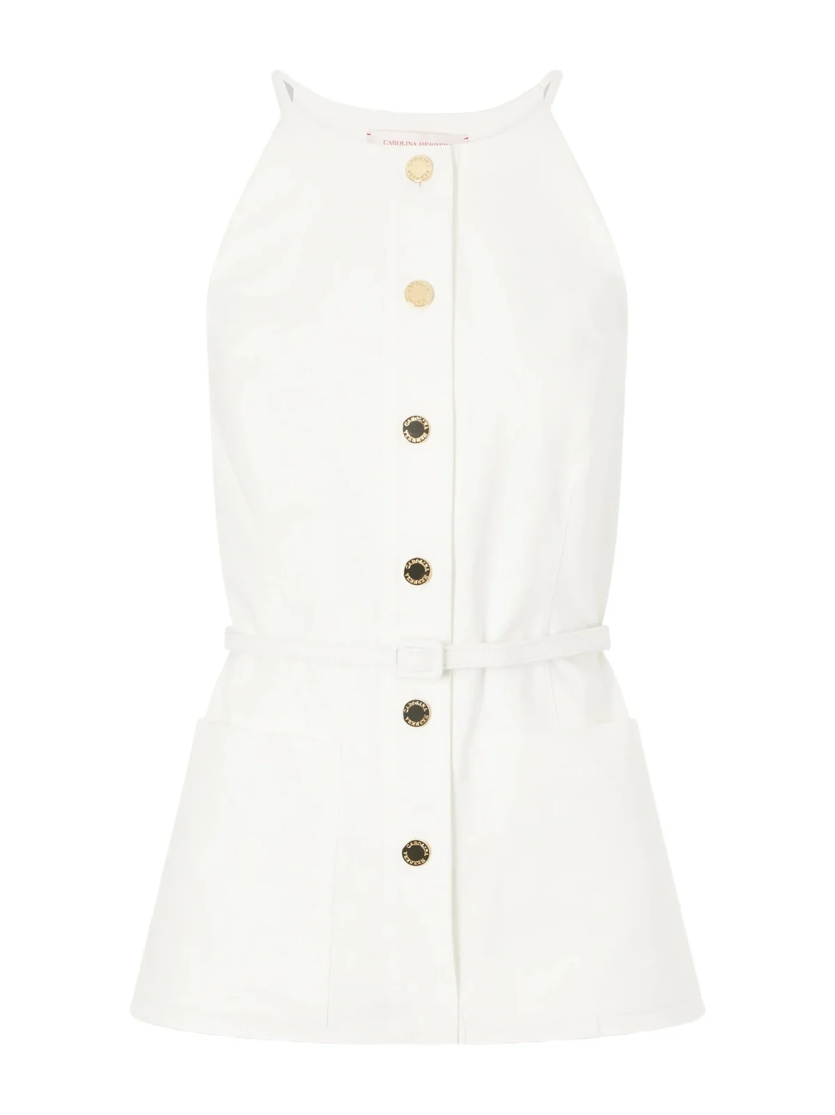Belted Cotton-blend Blouse Belted Cotton-blend Blouse