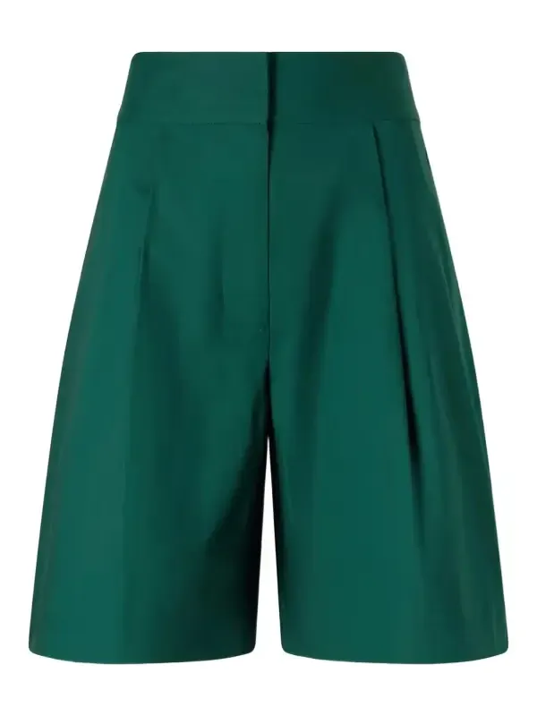 Clio Pleated Cotton-blend Poplin Shorts Clio Pleated Cotton-blend Poplin Shorts