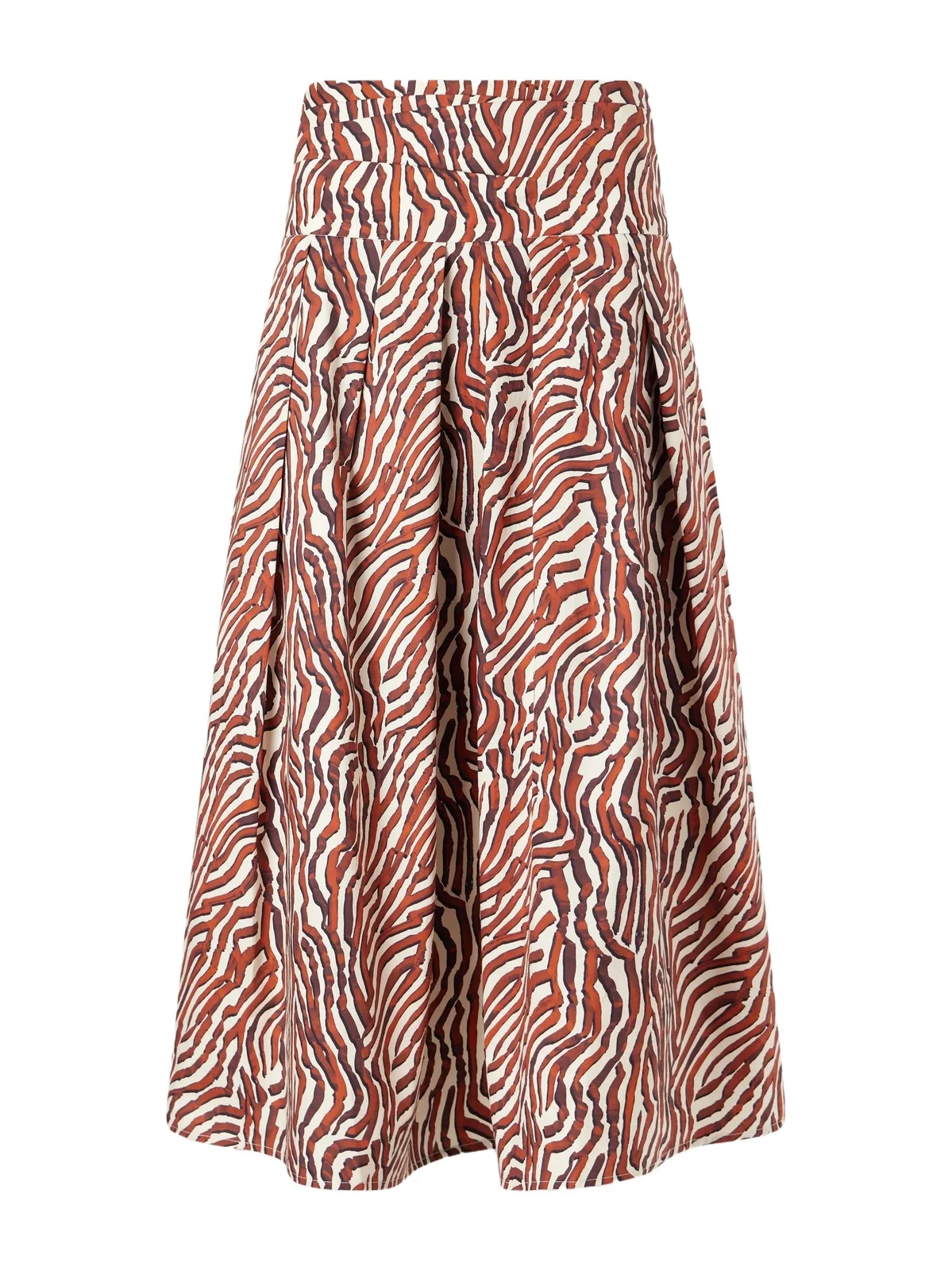 Nessa Pleated Printed Cotton-blend Poplin Maxi Skirt