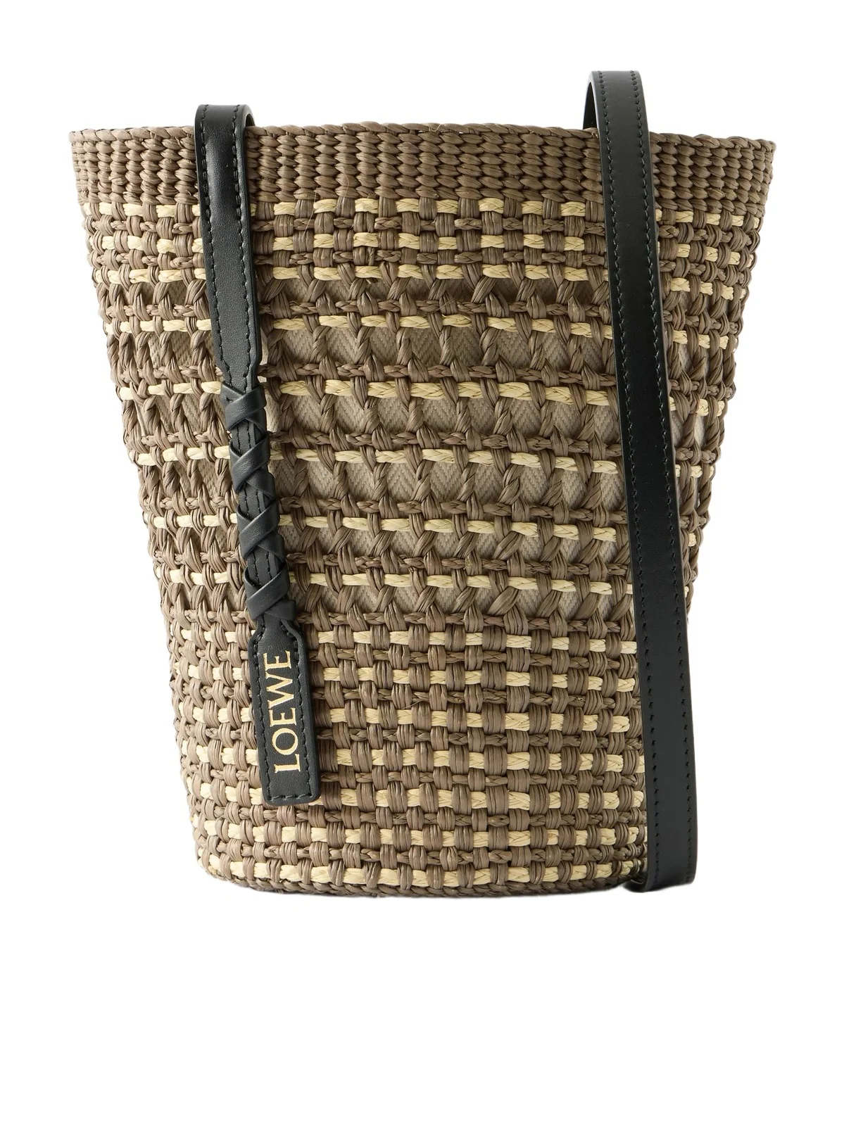 + Paula's Ibiza Braid Leather-trimmed Raffia Shoulder Bag + Paula's Ibiza Braid Leather-trimmed Raffia Shoulder Bag