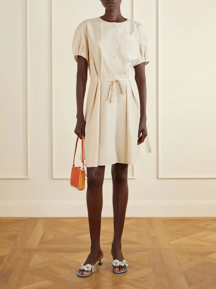 Loewe + Paula's Ibiza Rio Raffia-trimmed Leather Shoulder Bag | Thumbnail 3