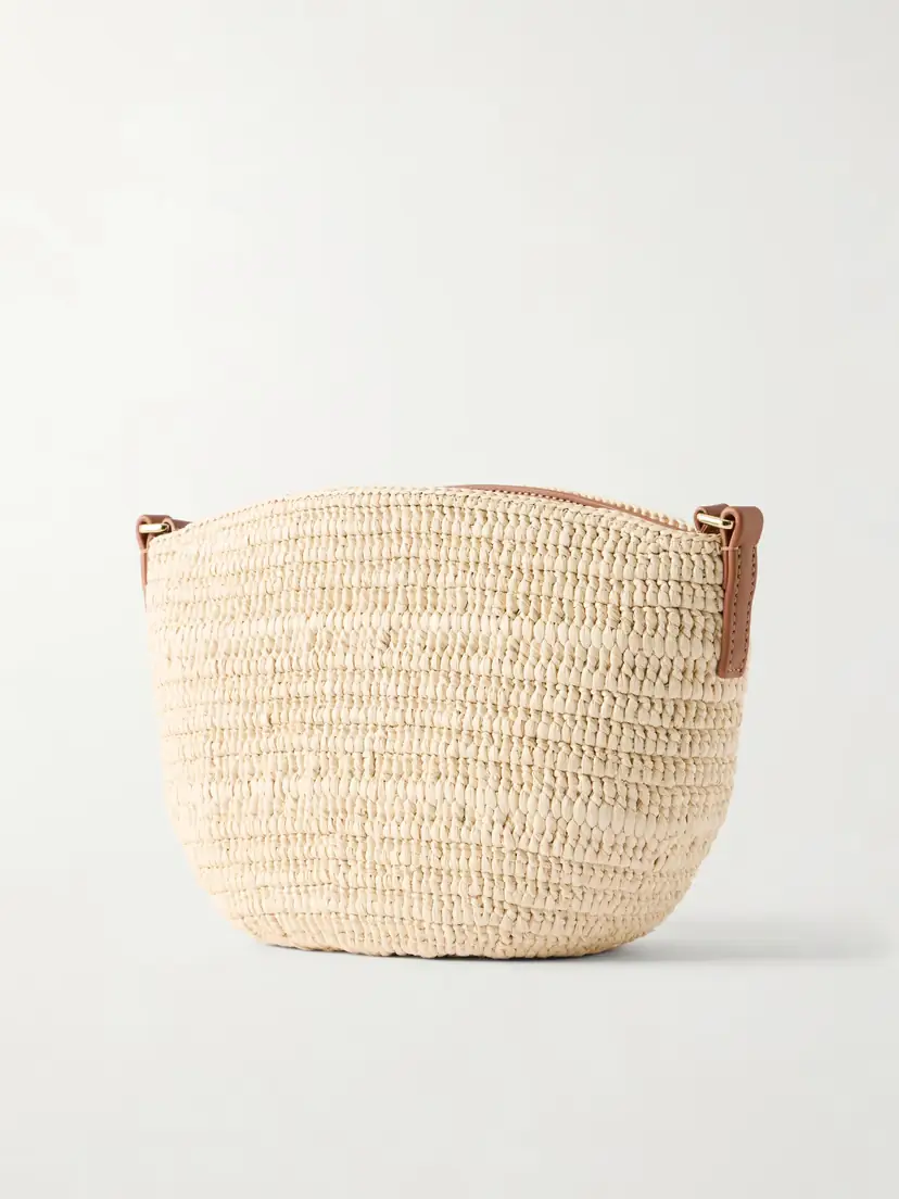Loewe + Paula's Ibiza Eclipse Leather-trimmed Raffia Shoulder Bag | Thumbnail 4 Loewe + Paula's Ibiza Eclipse Leather-trimmed Raffia Shoulder Bag | Thumbnail 4