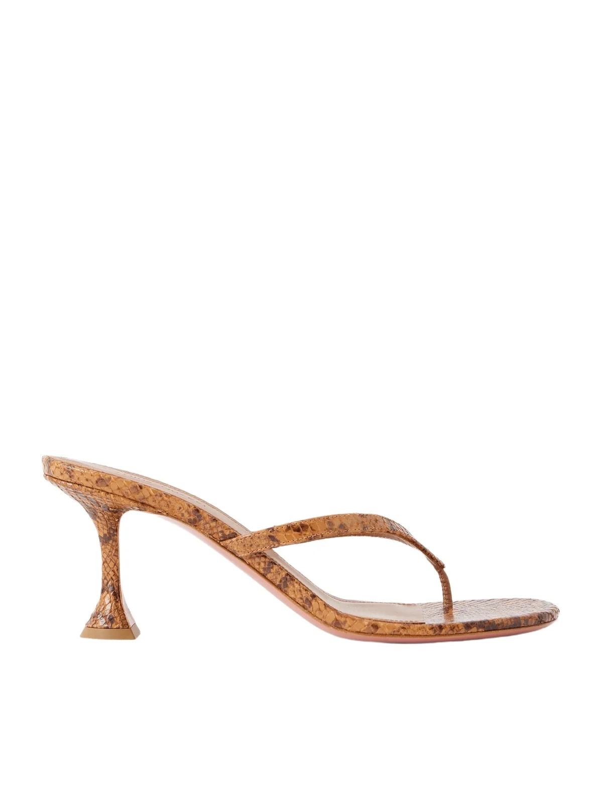 Juliette 70 Snake-effect Leather Thong Sandals