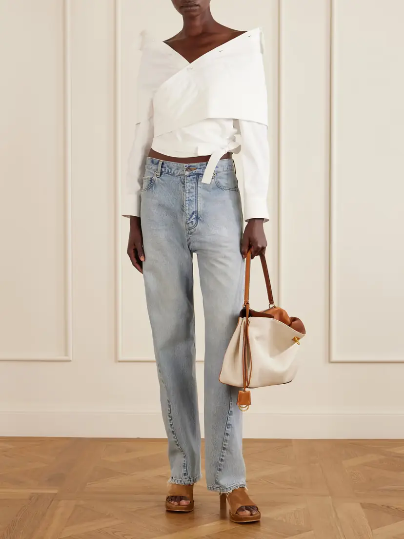 Balenciaga Off-the-shoulder Cotton Poplin Blouse | Thumbnail 2 Balenciaga Off-the-shoulder Cotton Poplin Blouse | Thumbnail 2