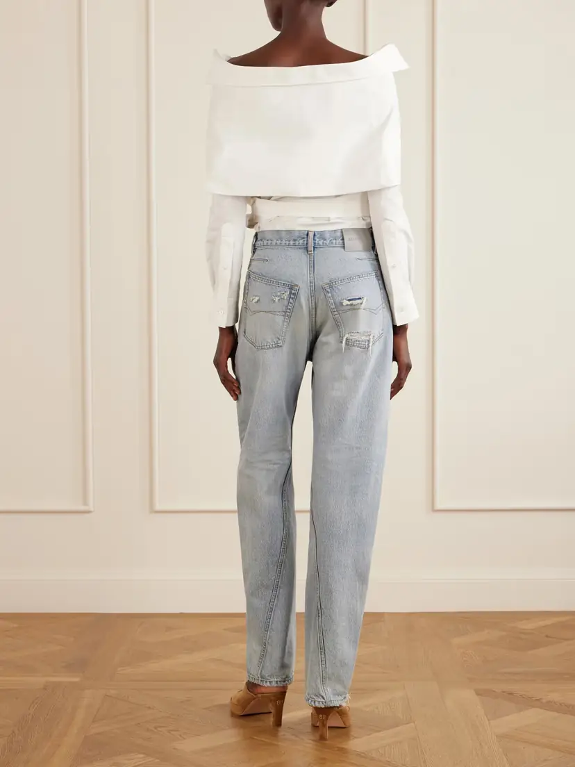 Balenciaga Off-the-shoulder Cotton Poplin Blouse | Thumbnail 3 Balenciaga Off-the-shoulder Cotton Poplin Blouse | Thumbnail 3