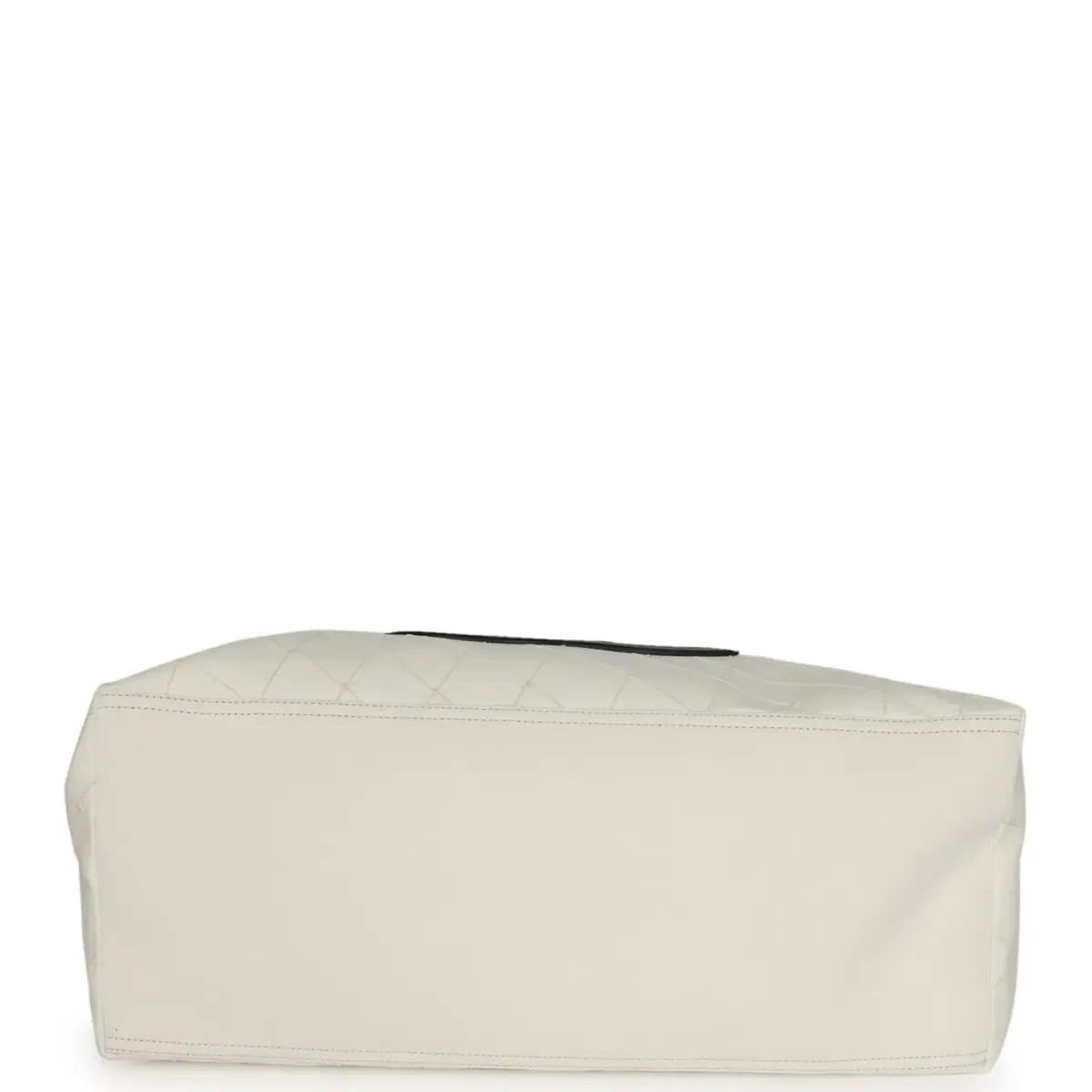 Chanel Chanel Maxi Coco Beach Cambon Hobo Bag White Denim and Black Calfskin Brushed Gold Hardware | Thumbnail 6 Chanel Chanel Maxi Coco Beach Cambon Hobo Bag White Denim and Black Calfskin Brushed Gold Hardware | Thumbnail 6