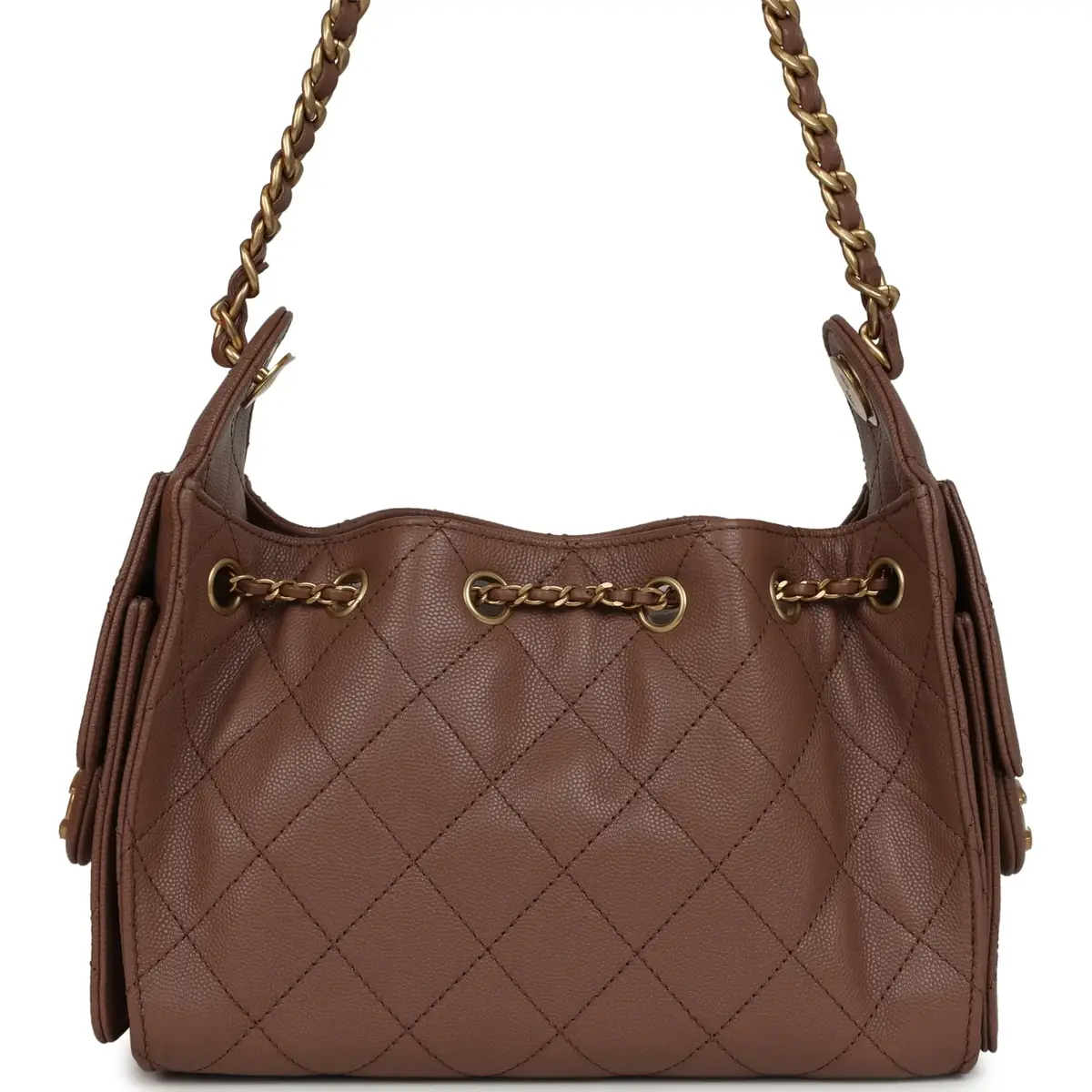 Chanel Chanel Mini 25 Hobo Bag Brown Caviar Antique Gold Hardware | Thumbnail 4 Chanel Chanel Mini 25 Hobo Bag Brown Caviar Antique Gold Hardware | Thumbnail 4