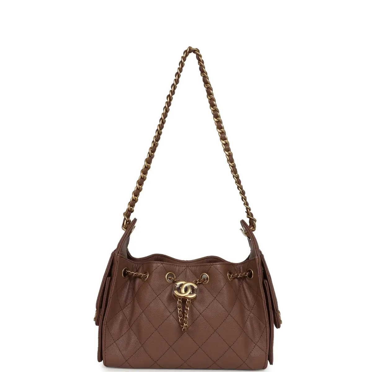 Chanel Chanel Mini 25 Hobo Bag Brown Caviar Antique Gold Hardware | Thumbnail 7 Chanel Chanel Mini 25 Hobo Bag Brown Caviar Antique Gold Hardware | Thumbnail 7