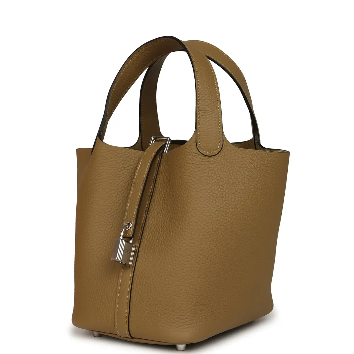 HERMÈS Hermes Picotin Lock 18 Dune Clemence Palladium Hardware | Thumbnail 5 HERMÈS Hermes Picotin Lock 18 Dune Clemence Palladium Hardware | Thumbnail 5