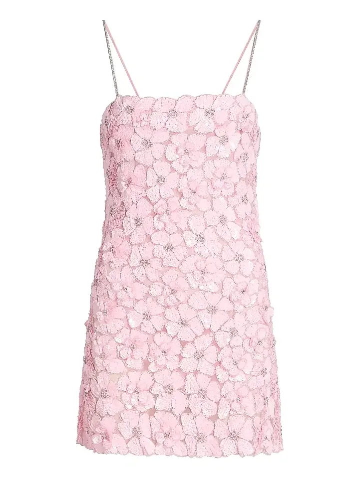 Women's Aleria Floral-Sequin A-Line Minidress Women's Aleria Floral-Sequin A-Line Minidress