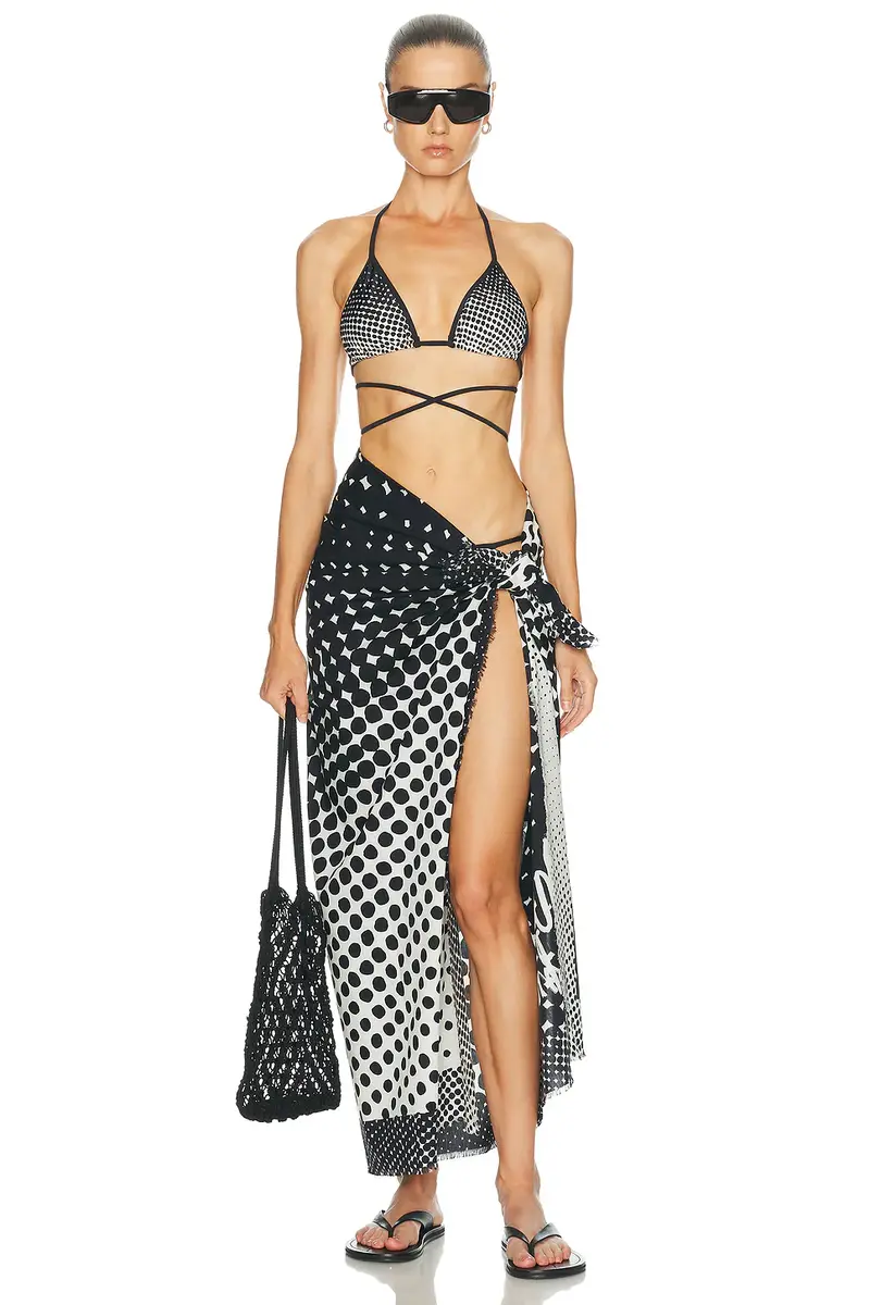 Christopher John Rogers Haltone Wiggle Dot Pareo Sarong | Thumbnail 5 Christopher John Rogers Haltone Wiggle Dot Pareo Sarong | Thumbnail 5