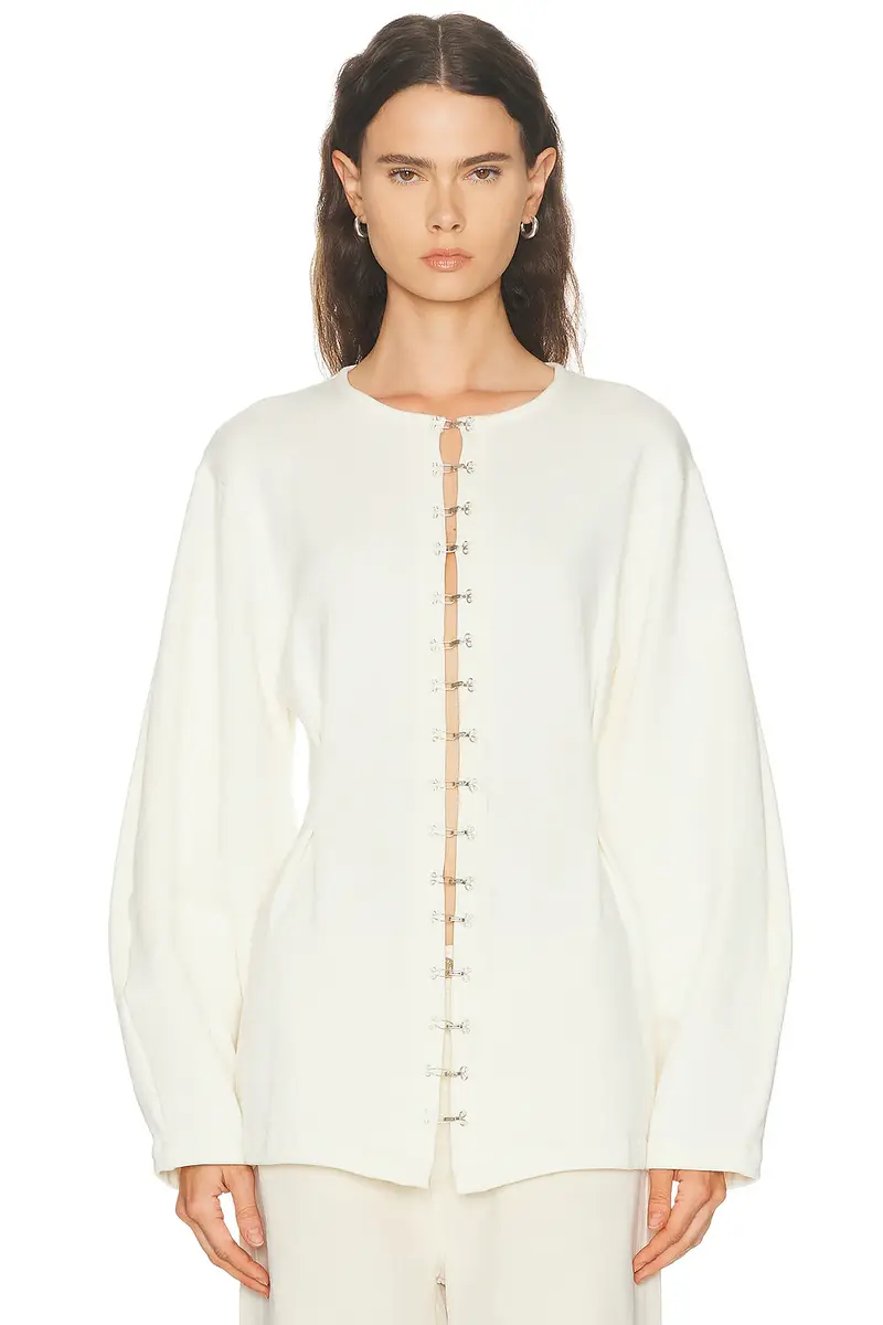 CHAN LUU Pinch Waist Cardigan | Image 1 CHAN LUU Pinch Waist Cardigan | Image 1