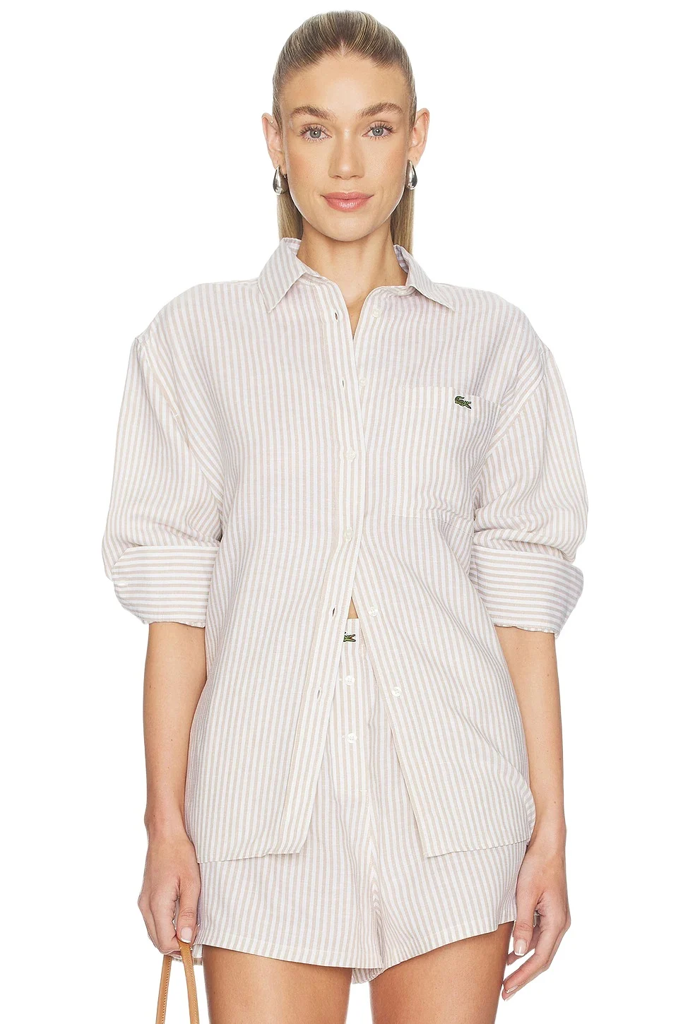 Lacoste Oversized Fit Toile Shirt