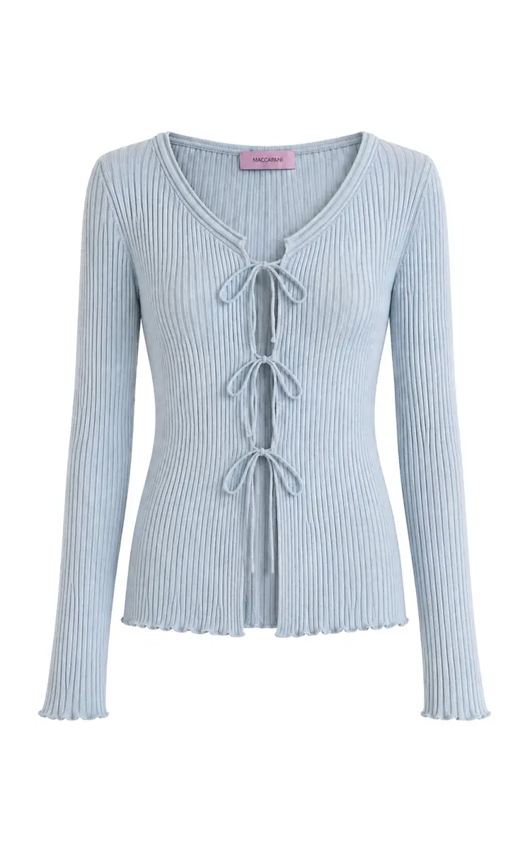 Maccapani Tie-Up Cotton Cardigan | Thumbnail 2 Maccapani Tie-Up Cotton Cardigan | Thumbnail 2