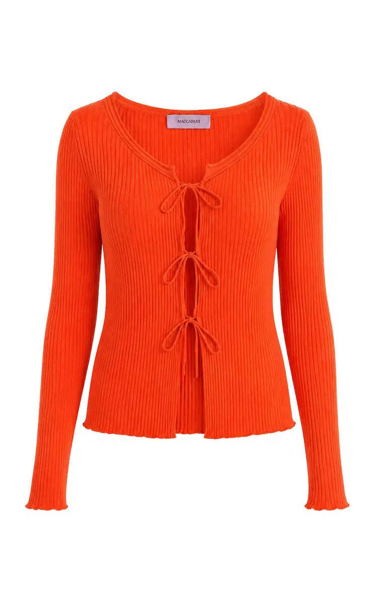 Maccapani Tie-Up Cotton Cardigan