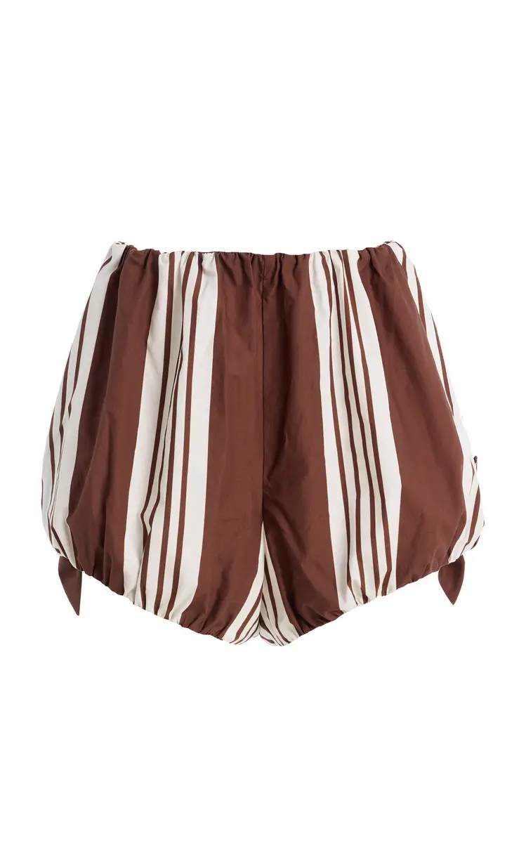 Posse Rosie Striped Cotton Shorts | Thumbnail 7 Posse Rosie Striped Cotton Shorts | Thumbnail 7